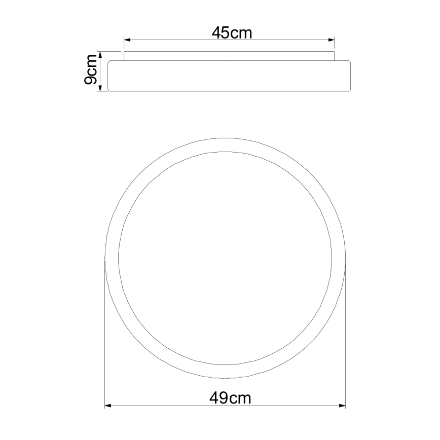 Globo - LED Dimmable φωτιστικό οροφής LED/24W/230V + τηλεχειριστήριο