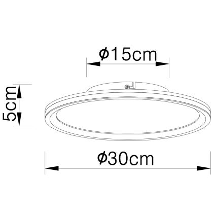 Globo - Φωτιστικό οροφής LED LED/30W/230V διάμετρος 30 cm