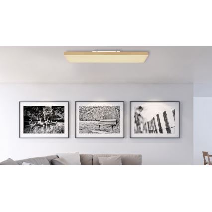 Globo - LED Dimmable φωτιστικό οροφής LED/24W/230V 2700-6500K χρυσαφί + τηλεχειριστήριο