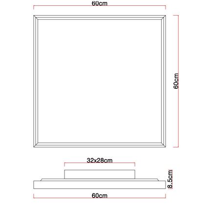 Globo - Φωτιστικό οροφής LED LED/36W/230V 2700/4500/6500K 60x60 cm