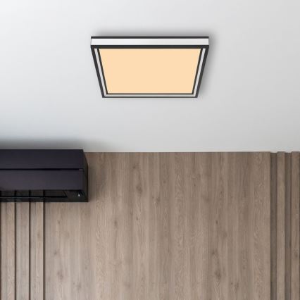Globo - LED Οροφωτιστικό LED/12W/230V 30x30 cm μαύρο/λευκό