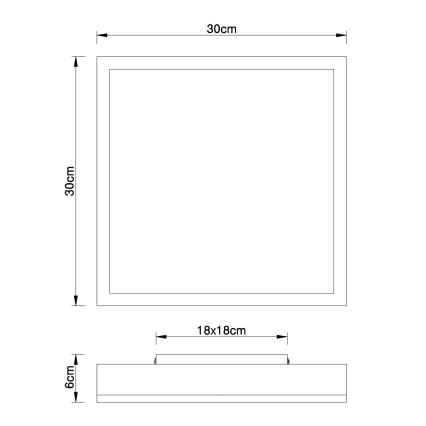 Globo - Φωτιστικό οροφής LED LED/12W/230V 3000K 30x30 cm