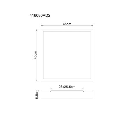 Globo - Φωτιστικό οροφής LED LED/24W/230V 3000K 45x45 cm