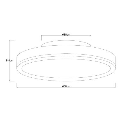 Globo - LED Ρυθμιζόμενο φωτιστικό οροφής LED/40W/230V 2700-6500K διάμετρος 60 cm + τηλεχειριστήριο