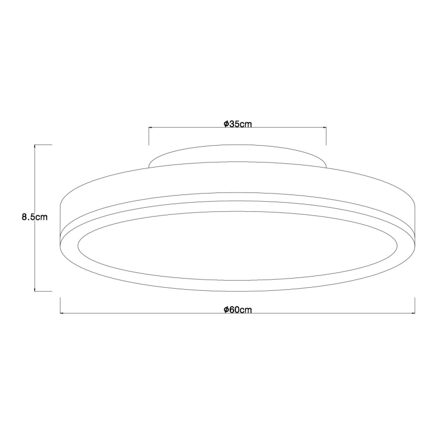Globo - LED Ρυθμιζόμενο φωτιστικό οροφής LED/40W/230V 2700-6500K διάμετρος 60 cm + τηλεχειριστήριο