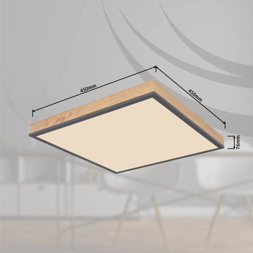 Globo - LED Ρυθμιζόμενο φωτιστικό οροφής LED/24W/230V 3000-6500K 45x45 cm