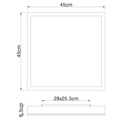 Globo - LED Φωτιστικό οροφής LED/24W/230V
