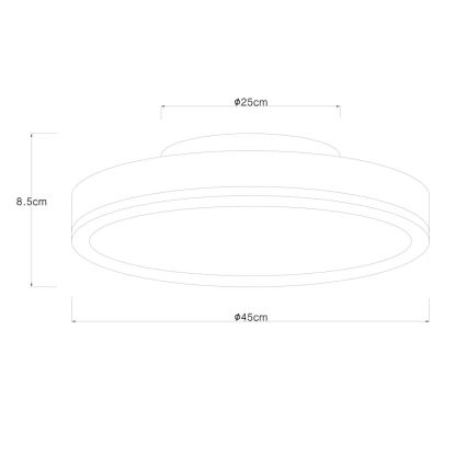 Globo - Ρυθμιζόμενο φωτιστικό οροφής LED/24W/230V 3000-6500K Ø 45 cm