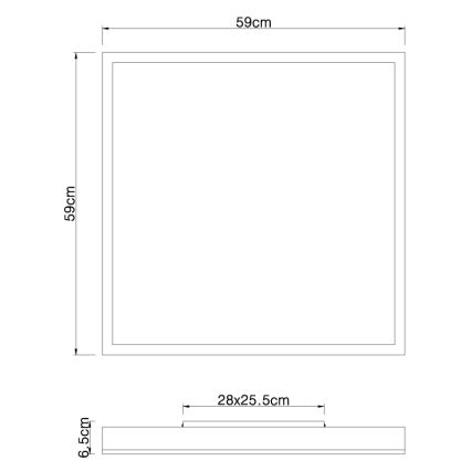 Globo - LED Φωτιστικό οροφής LED/36W/230V