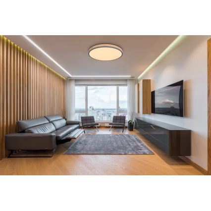 Globo - LED Dimmable φωτιστικό οροφής LED/40W/230V 2700-6500K διάμετρος 60 cm + τηλεχειριστήριο καφέ/γκρι