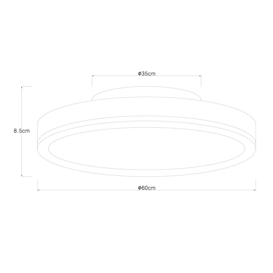 Globo - LED Dimmable φωτιστικό οροφής LED/40W/230V 2700-6500K διάμετρος 60 cm + τηλεχειριστήριο καφέ/γκρι