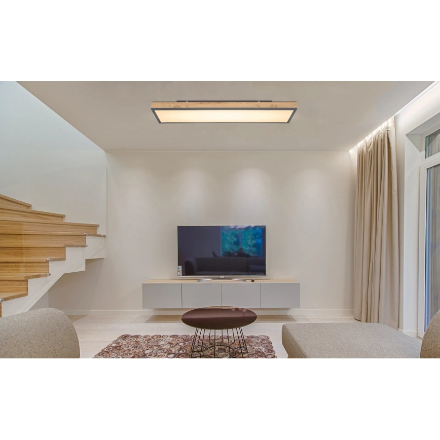 Globo - LED Dimmable φωτιστικό οροφής LED/36W/230V 2700-6500K + τηλεχειριστήριο καφέ/γκρι