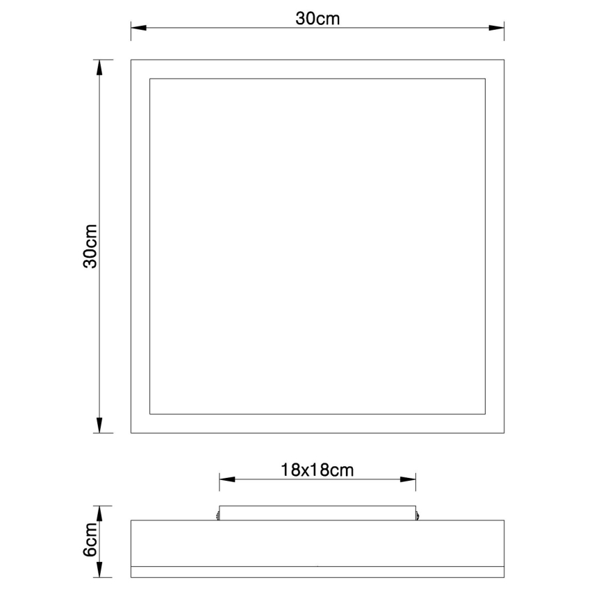 Globo - Φωτιστικό οροφής LED LED/12W/230V 30x30 cm καφέ