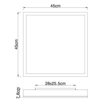Globo - LED Dimmable φωτιστικό οροφής LED/24W/230V 2700-6500K + τηλεχειριστήριο καφέ/λευκό