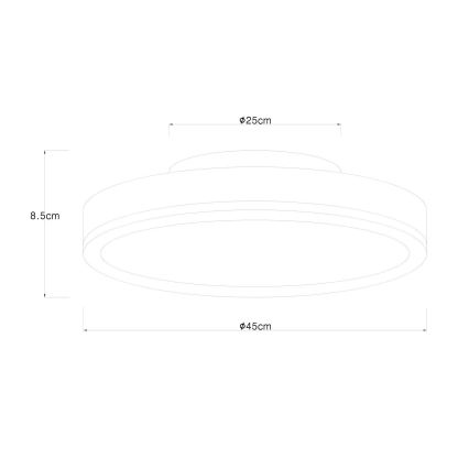 Globo - Φωτιστικό οροφής LED LED/24W/230V διάμετρος 45 cm καφέ