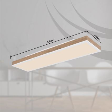 Globo - LED Ρυθμιζόμενο φωτιστικό οροφής LED/24W/230V 2700-6500K 20x80 cm + τηλεχειριστήριο