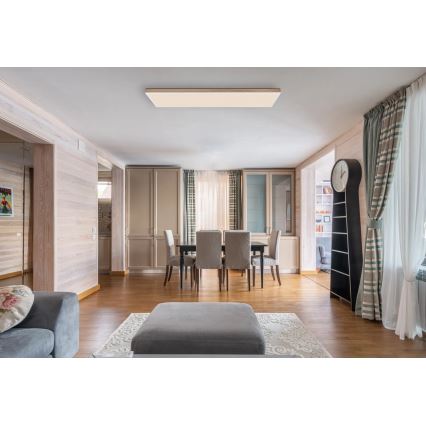 Globo - Ρυθμιζόμενο LED φωτιστικό οροφής LED/36W/230V 2700-6500K καφέ/λευκό + τηλεχειριστήριο
