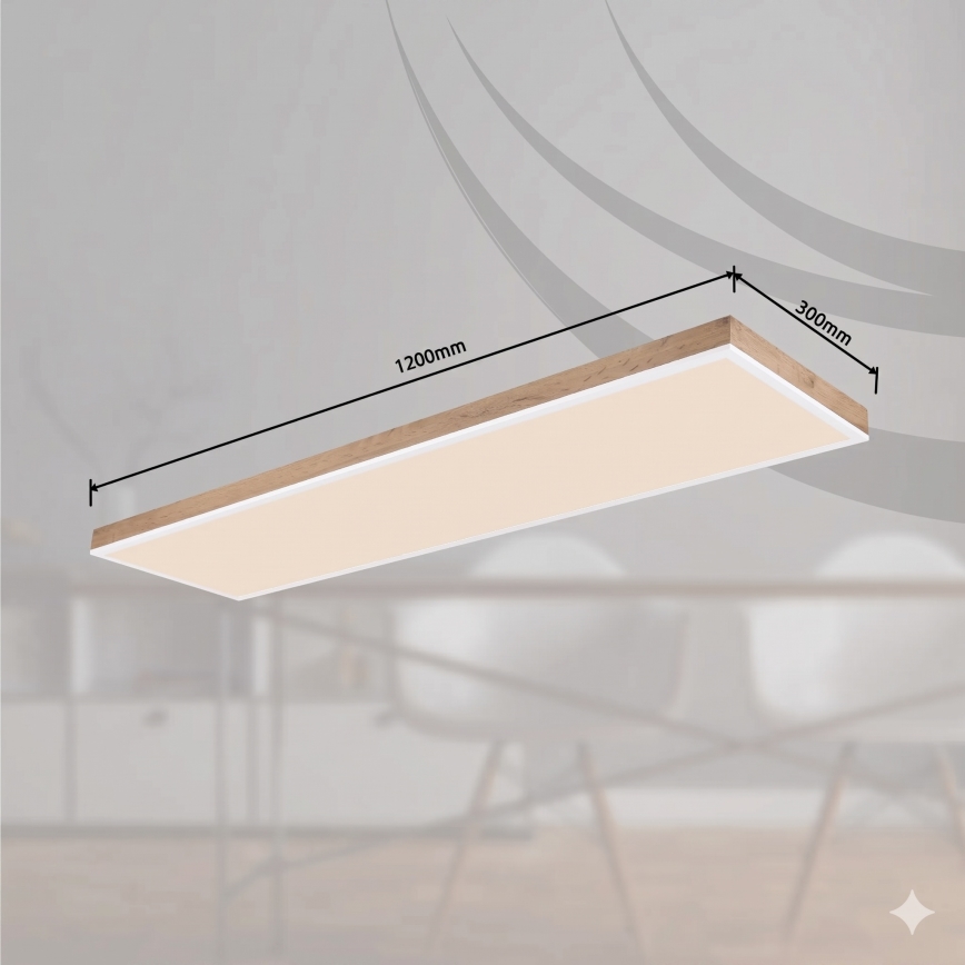 Globo - Ρυθμιζόμενο LED φωτιστικό οροφής LED/36W/230V 2700-6500K καφέ/λευκό + τηλεχειριστήριο