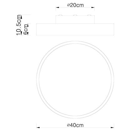 Globo - LED Dimmable φωτιστικό οροφής LED/24W/230V 3000-6000K + τηλεχειριστήριο