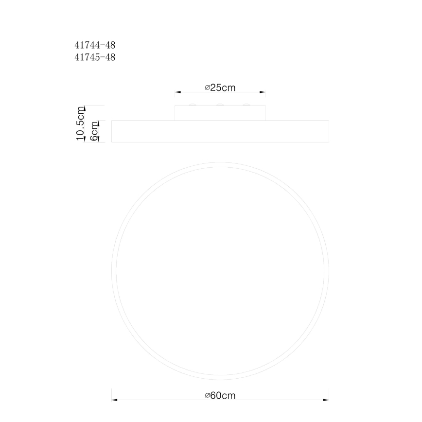 Globo - LED Dimmable φωτιστικό οροφής LED/48W/230V 3000-6000K + τηλεχειριστήριο
