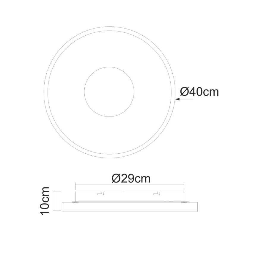 Globo - LED Dimmable φωτιστικό οροφής LED/30W/230V + τηλεχειριστήριο