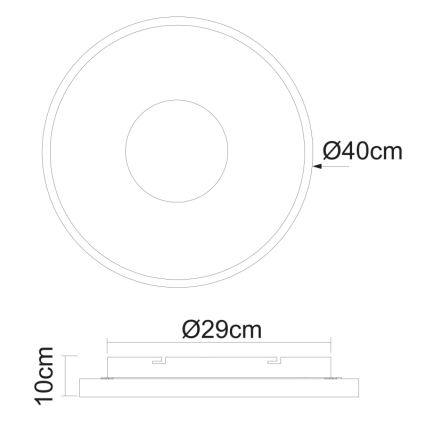 Globo - LED Dimmable φωτιστικό οροφής LED/30W/230V + τηλεχειριστήριο