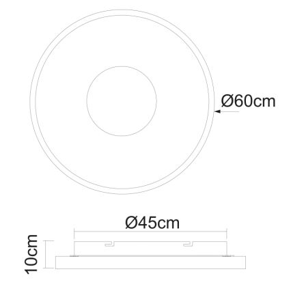 Globo - LED Dimmable φωτιστικό οροφής LED/42W/230V 2700-6000K + τηλεχειριστήριο