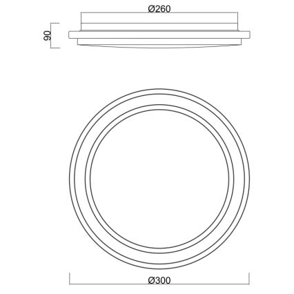 Globo - LED Φωτιστικό οροφής μπάνιου με αισθητήρα LED/18W/230V IP44