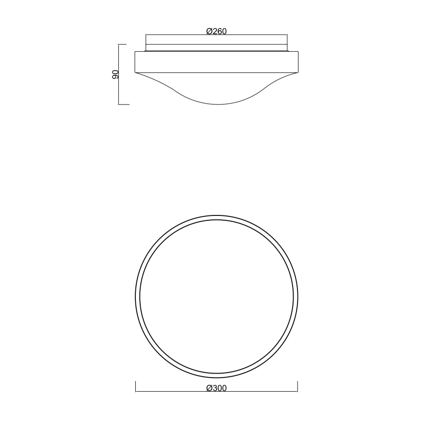 Globo - LED Φωτιστικό οροφής μπάνιου με αισθητήρα LED/18W/230V IP44