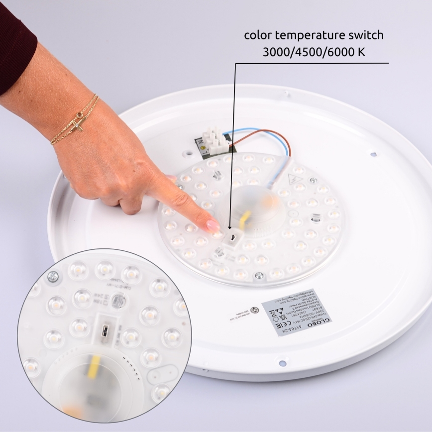 Globo - LED Οροφωτιστικό LED/24W/230V 3000/4500/6000K διάμ. 43,7 εκ.