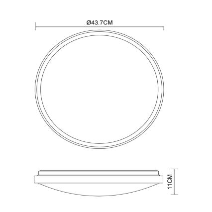 Globo - Φωτιστικό οροφής LED LED/24W/230V 3000/4500/6000K διάμετρος 43,7 cm