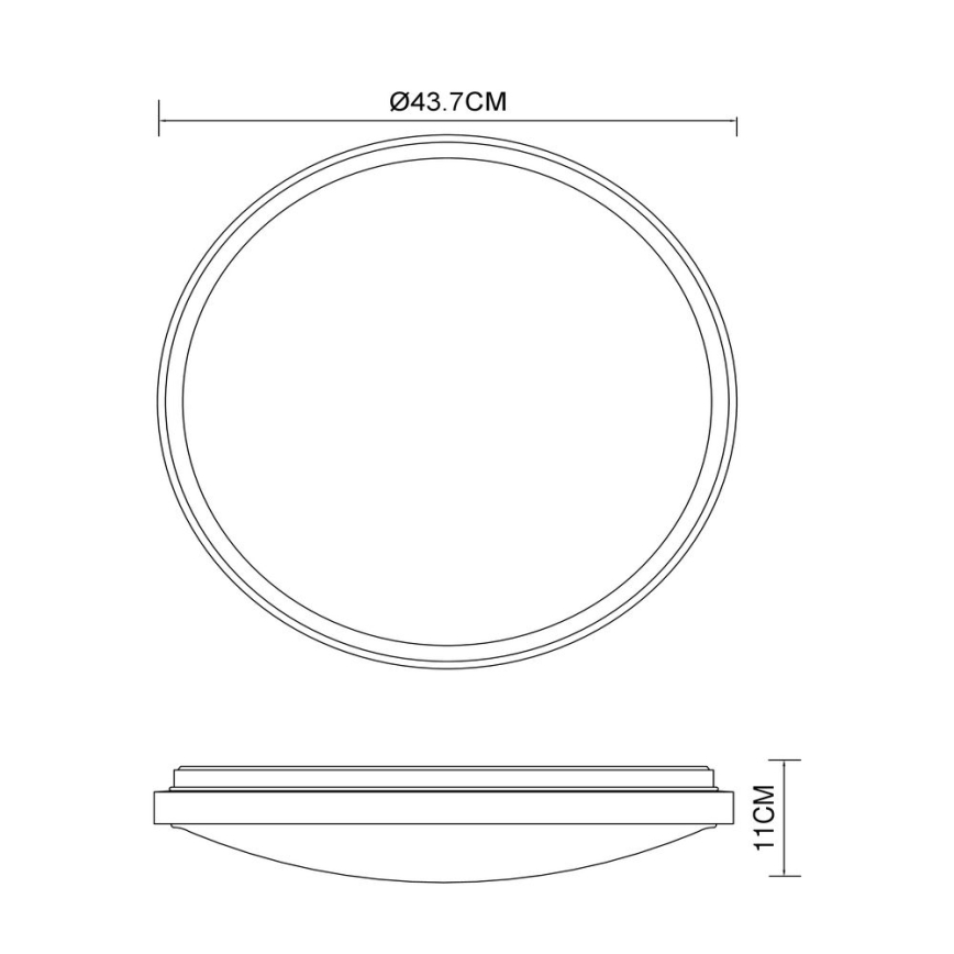 Globo - Φωτιστικό οροφής LED LED/24W/230V 3000/4500/6000K διάμετρος 43,7 cm