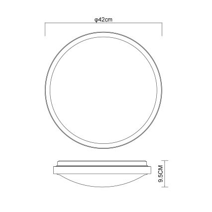 Globo - Φωτιστικό οροφής LED LED/24W/230V 3000/4500/6000K διάμετρος 42 cm