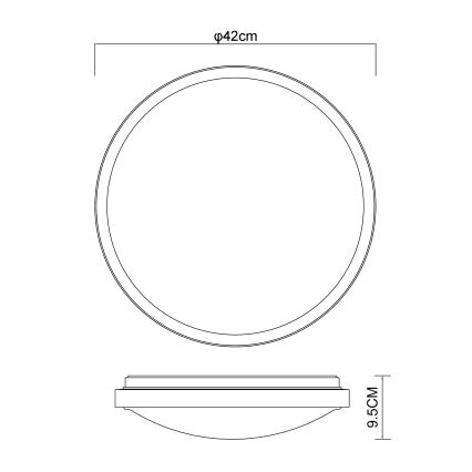 Globo - Φωτιστικό οροφής LED LED/24W/230V 3000/4500/6000K διάμετρος 42 cm