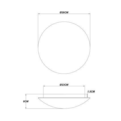 Globo - LED φωτιστικό οροφής LED/16W/230V 3000K Ø 26 εκ.