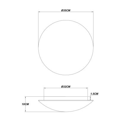 Globo - Φωτιστικό οροφής LED/24W/230V 3000K Ø 35 cm