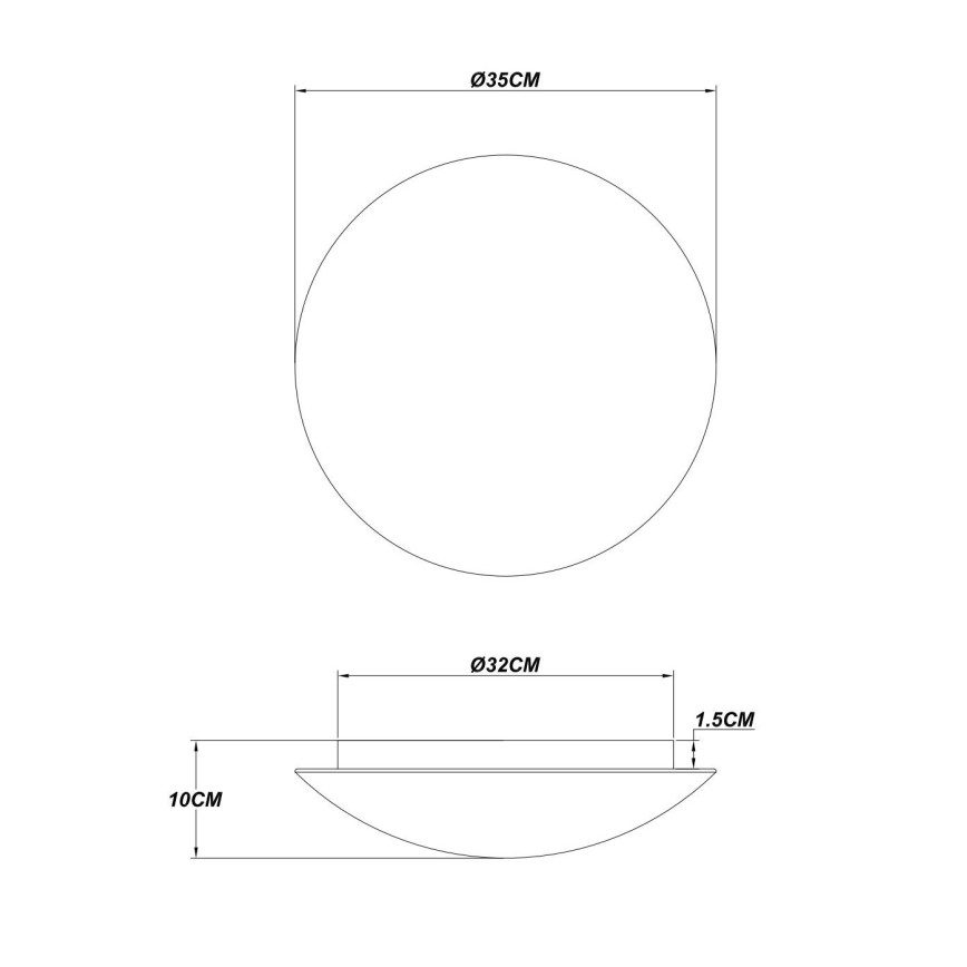 Globo - Φωτιστικό οροφής LED/24W/230V 3000K Ø 35 cm