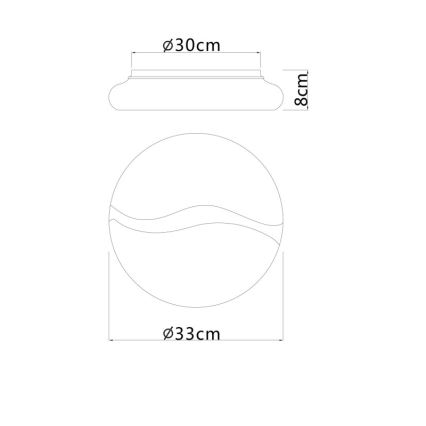 Globo - Φωτιστικό οροφής LED LED/24W/230V 3000/4200/6000K διάμετρος 33 cm