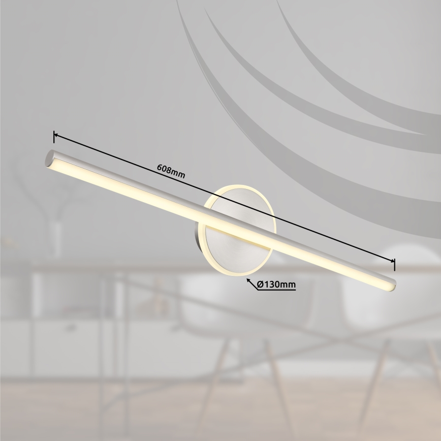 Globo - Φωτισμός καθρέφτη μπάνιου LED LED/10W/230V 60,8 cm IP44 γυαλιστερό χρώμιο