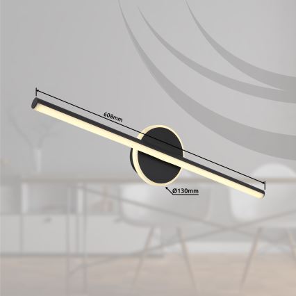 Globo - LED Φωτιστικό μπάνιου για καθρέφτη LED/10W/230V 60,8 εκ. IP44 μαύρο