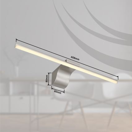 Globo - Φωτισμός καθρέφτη μπάνιου LED LED/10W/230V 60,8 cm IP44 γυαλιστερό χρώμιο