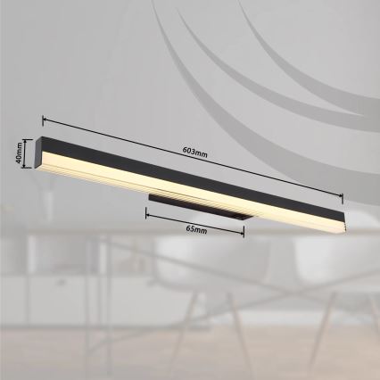 Globo - Φωτιστικό τοίχου LED LED/12W/230V 3000/6000K 60 cm μαύρο