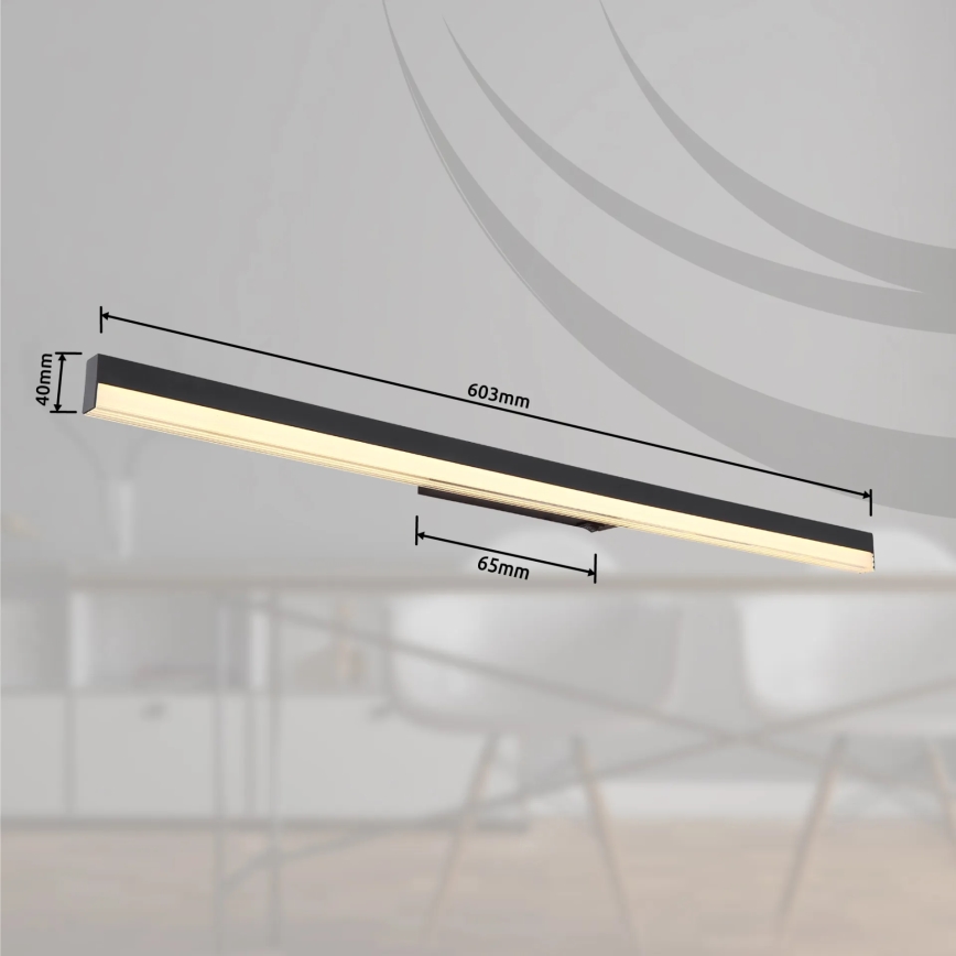 Globo - Φωτιστικό τοίχου LED LED/18W/230V 3000/6000K 80 cm μαύρο