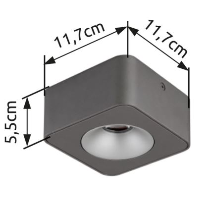 Globo - Φωτιστικό οροφής LED LED/6,5W/230V 11,7x11,7 cm