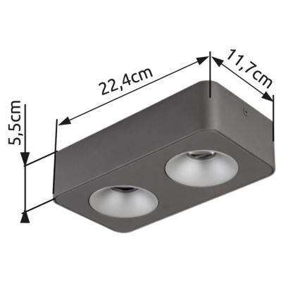 Globo - Φωτιστικό οροφής LED LED/11W/230V 11,7x22,4 cm