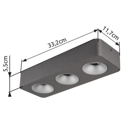 Globo - Φωτιστικό οροφής LED LED/14W/230V 11,7x33,2 cm