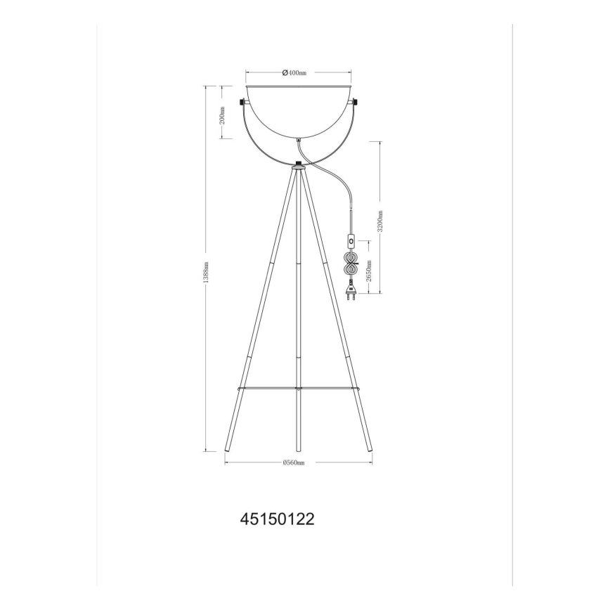 Globo - Επιδαπέδιο φωτιστικό 1xE27/40W/230V