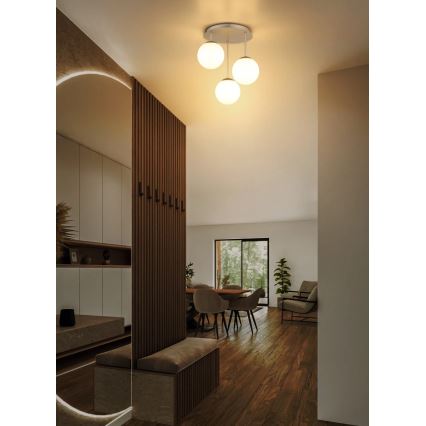 Globo - Πλαφονιέρα 3xE14/25W/230V μπρούτζινη