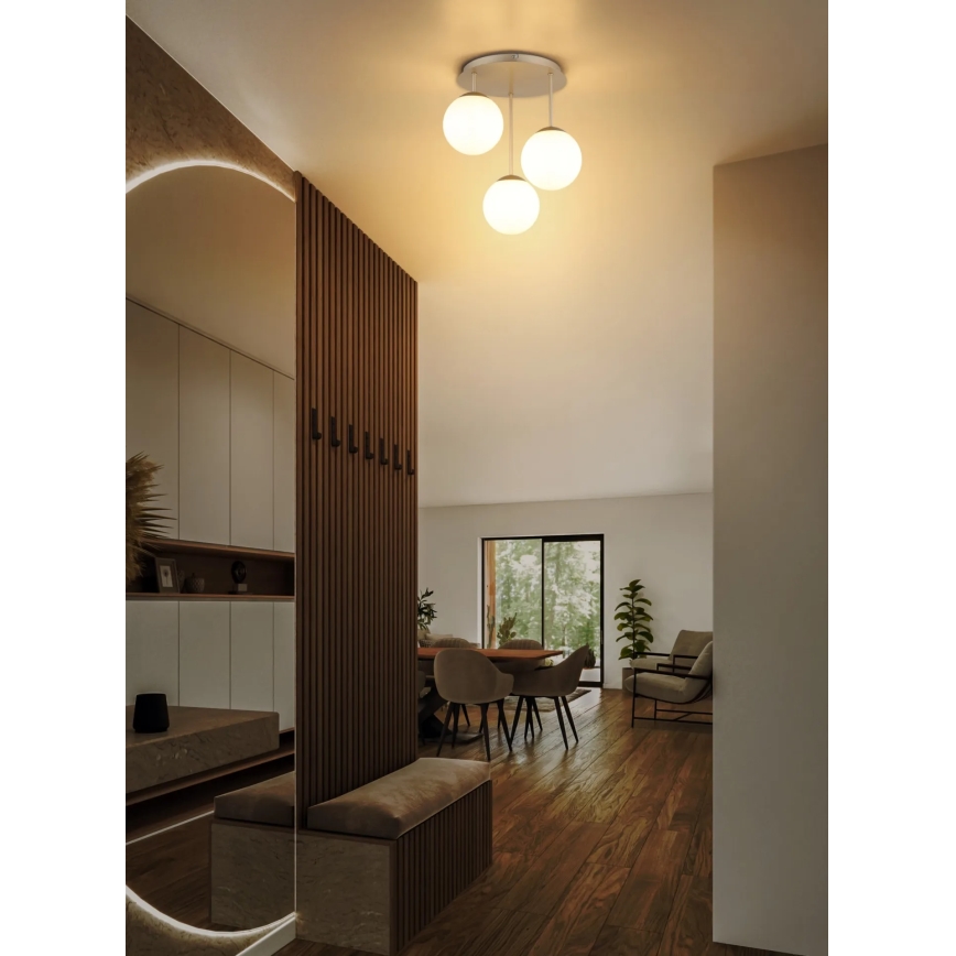 Globo - Πλαφονιέρα 3xE14/25W/230V μπρούτζινη