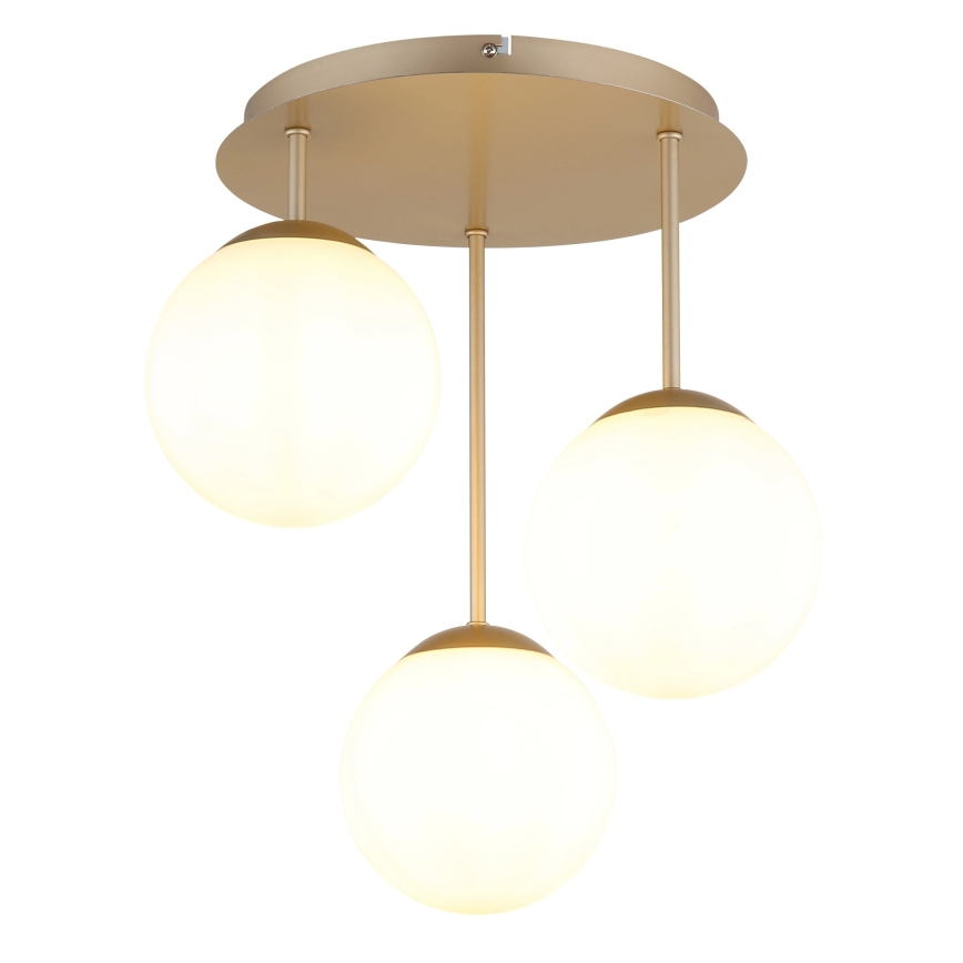 Globo - Πλαφονιέρα 3xE14/25W/230V μπρούτζινη
